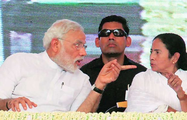 Mamata Banerjee with Narendra Modi